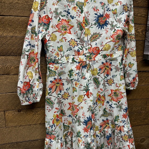 ERDEM White Floral Print Blouson Sleeve Dress – Size US 10 (UK 14) 🌸✨ - Picture 6 of 11
